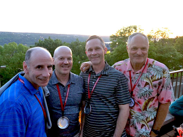 Brian Bornstein '84, Pat Hindle '84, Chris Wilsey '84, and Steve O'Leary '84